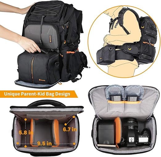 TARION Kamerarucksack, Wasserdicht Fotorucksack Spiegelreflex DSLR Rucksack Kameratasche für Spiegelreflexkameras Digital TARION Kamerarucksack, Wasserdicht Fotorucksack Spiegelreflex DSLR Rucksack Kameratasche für Spiegelreflexkameras Digital